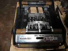 Oilquick - SW-Adapterplatte OQ 70/55 orig., 5 Leitungen - bestückt für AZ, ASG, SS (mit Lecköl) - Bohrbild : Kinshofer D20H + VIBRA-RAM 1000D - SW-Identmaße: 70-550-600-550-70 - Bagger: 18t-32t