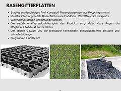 Rasengitter Kunststoffrasengitter sehr stabil 1 qm