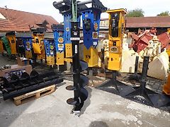 Auger Torque - Erd-Bohrer/ Bohrschnecke S5 4-kant 75x75mm - Bohrantrieb: 5.500-8.000 MAX - Länge: 1500 mm, Durchmesser 400 mm - für auswechselbare Spitze - Bagger: 6t-8t