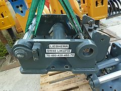 Liebherr - SW-Adapterplatte SW 48 Likufix 3 Leitungen - 3-fach Bestückung: Vorlauf + Rücklauf + Lecköl - gebohrt für Fräse - SW-Identmaße: 70-480-420-480-70 - Bagger: 15t-30t