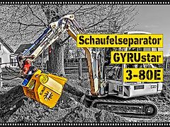 GYRUStar 3-80E | Schaufelseparator für Bagger ab 3 t | Siebschaufel Bagger